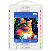 Маркеры акриловые Гамма Классические 24 цвета двусторонние пластиковый бокс арт.15062025_24