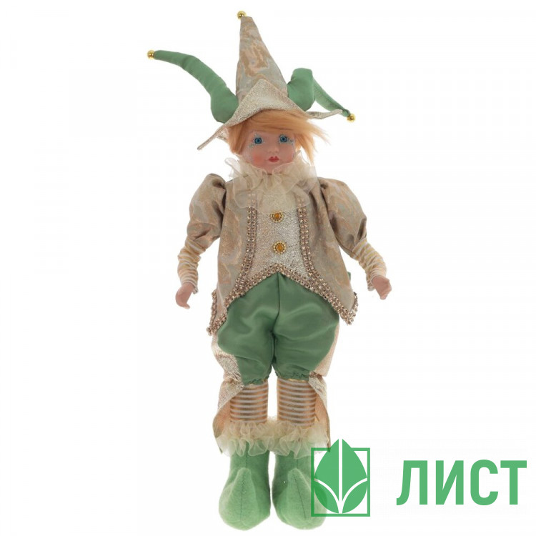 Игрушка декор. "Клоун" 50м муз.с движением, цв.золото/зеленый арт.807232