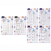 Наклейки-стразы пластиковые Mazari 11*18 см 6 дизайнов арт.M-20760