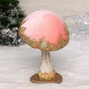 Игрушка декор. "Бархат Грибочек сказочный" 26см цв.розовый арт.183-0528