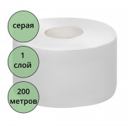 Бумага туалетная Т2 1-слойная втулка 200м рулон светло-серая Терес Эконом