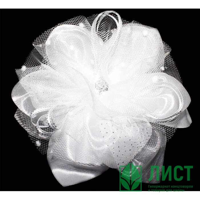 Бант для волос белый Arco Carino 18см арт.115