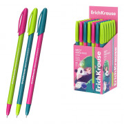 Ручка шариковая детская (ErichKrause) Neo Panda Hugs синий, 0,7/0,26мм, игла арт.63101 (Ст.50)