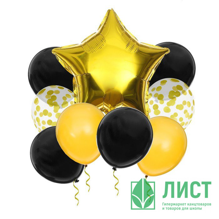 Букет шаров 09шт/наб. латекс/фольга "Яркий" арт.3217459