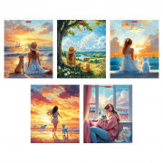 Тетрадь А5 линия 60 листов скоба (Hatber) В хорошей компании ламинация Soft-touch ассорти арт.60Т5лВ2