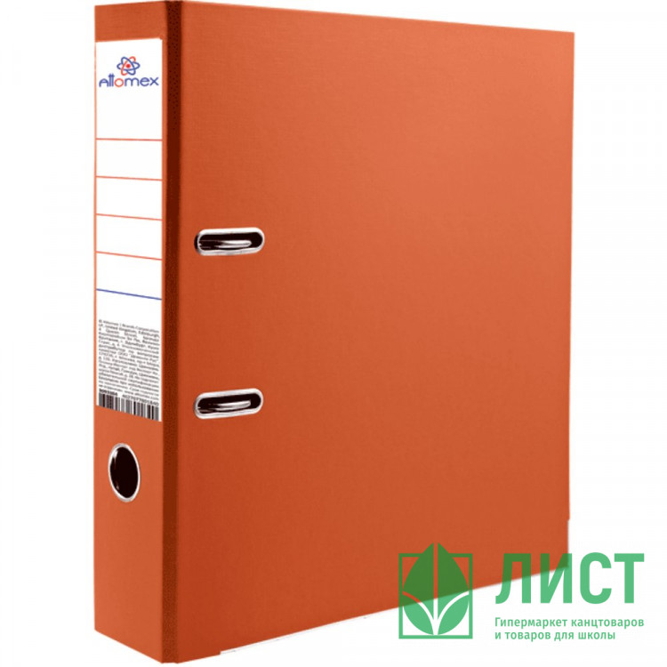 Папка-регистратор 50мм ПВХ с 1 сторонней обтяжкой, металлический уголок, оранжевая, разобранная, арт 3093201