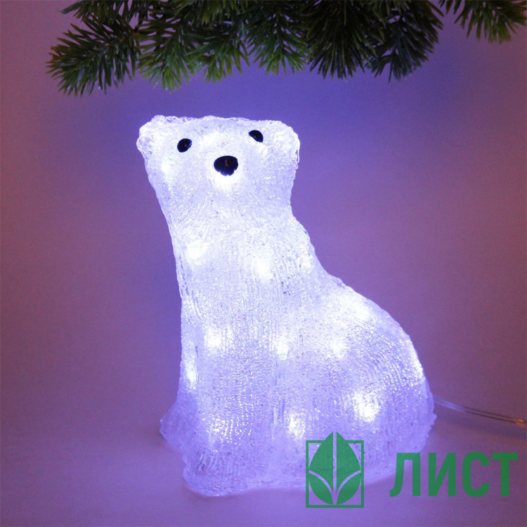 Фигура эл. д/помещений "Медвежонок" 17*12*21см 20LED цв.белый арт.725-0531