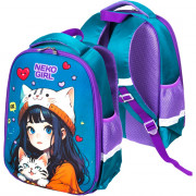 Ранец для девочек школьный (Attomex) Optima. NekoGirl 37x28x18см арт.7033502