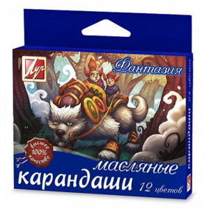 Мелки восковые ЛУЧ ФАНТАЗИЯ на масляной основе 12 цветов арт.25С 1520-08