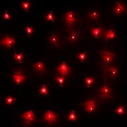 Гирлянда электрическая для дома точечная 24м 300LED цвет красный (светлый провод) 8режимов арт.128-006