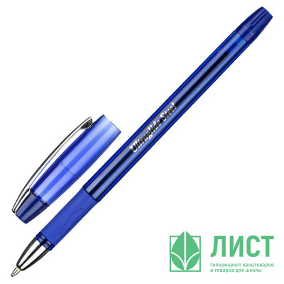 Ручка шариковая прозрачный корпус (Unimax) Ultra Glide Steel резиновый упор, синий, 1мм, масло арт.722476 (Ст.) Ручка шариковая прозрачный корпус (Unimax) Ultra Glide Steel резиновый упор, синий, 1мм, масло арт.722476 (Ст.)
