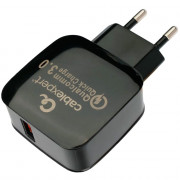 Блок питания сетевой Cablexpert 18Вт, 3А, QC3.0, 1xUSB, MP3A-PC-40 ,черный