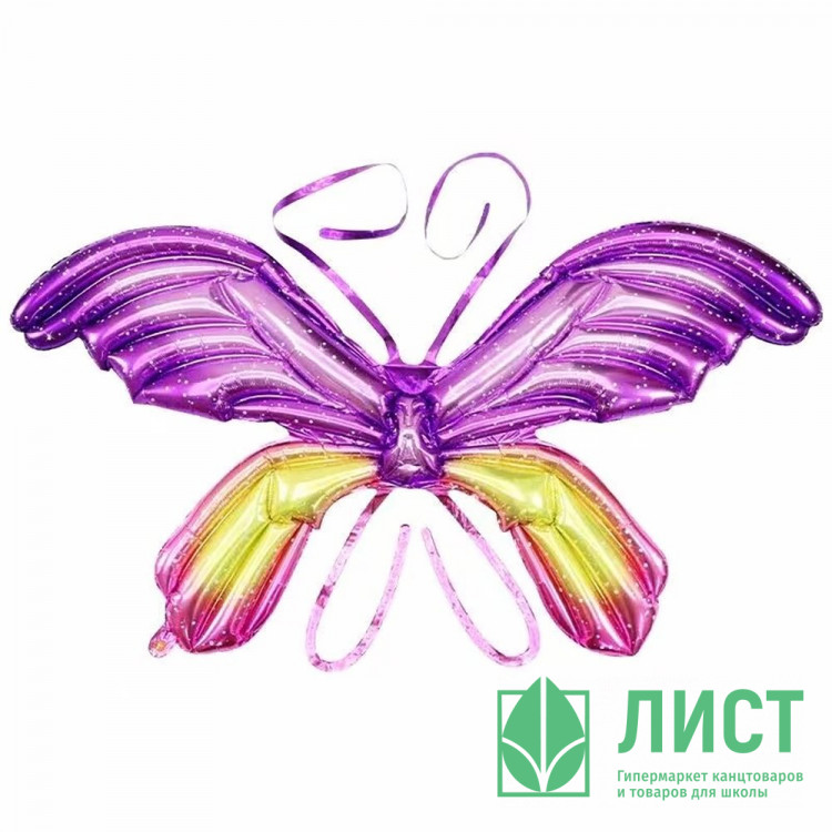 Крылья бабочки надувные с завязками цв.фиолетово-желтый арт.2001-9466