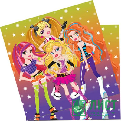 Салфетки &quot;Party Girls&quot; 12шт/наб. 33*33см арт.6039851 Салфетки "Party Girls" 12шт/наб. 33*33см арт.6039851