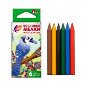 Мелки восковые (ЛУЧ) ZOO 6 цветов арт.12С 864-08