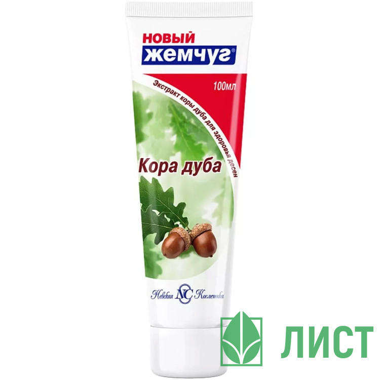 Зубная паста Жемчуг 100 мл "С корой дуба" (Ст.32)
