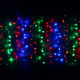 Гирлянда электрическая уличная занавес Дождь 3*2,5м 480LED цвет мульти (светлый провод) 8режимов арт.196-504