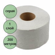 Бумага туалетная Т2 1-сл втулка  200м рулон серая вторич. Терес мини (Ст.12)
