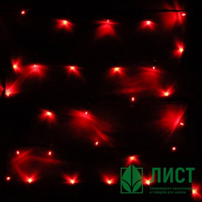 Гирлянда электрическая для дома точечная 5,5м 50LED цвет красный (зеленый провод) арт.127-009 Гирлянда электрическая для дома точечная 5,5м 50LED цвет красный (зеленый провод) арт.127-009