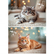 Альбом для рисования 24 листа спираль (Prof-Press) Милые котики матовая ламинация выборочный лак ассорти арт.24-8562