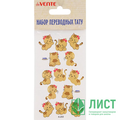 Татуировка на тело Kitten with a bow 6*10,5см (deVENTE) арт.8002072 Татуировка на тело Kitten with a bow 6*10,5см (deVENTE) арт.8002072