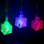 Гирлянда электрическая для дома фигурная 05м 20LED "Кубик витой" цвет мульти (светлый провод) (можно соединять) арт.183-0068 - 