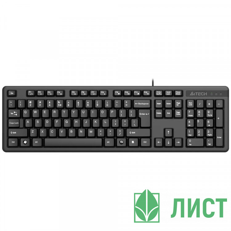 Клавиатура провод. A4Tech KK-3 черный USB