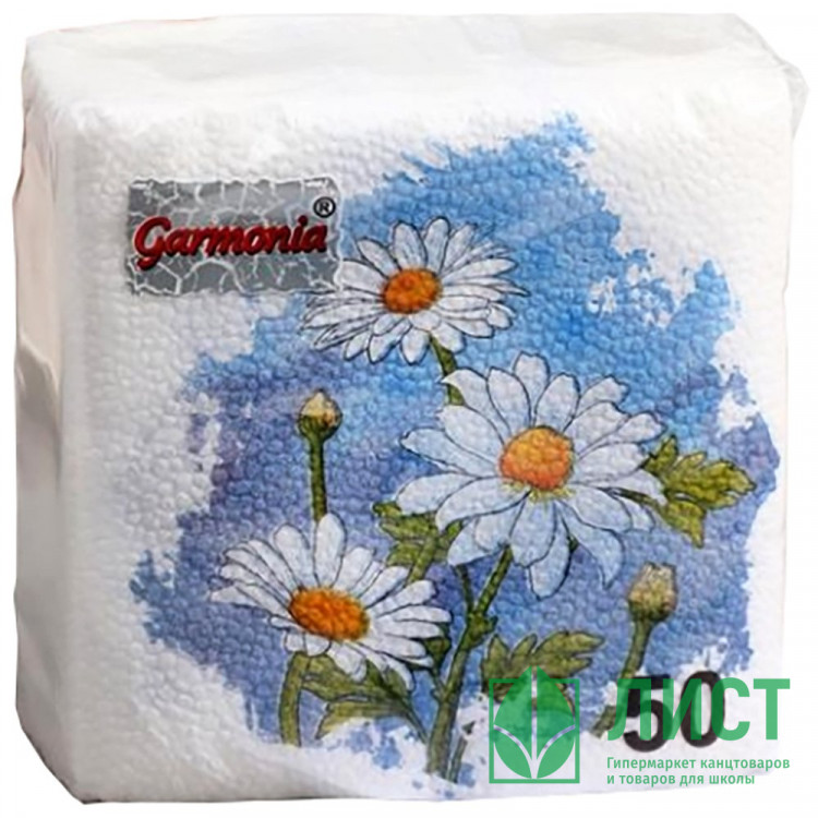 Салфетки 50штук в пачке Ромашки (Ст.60)