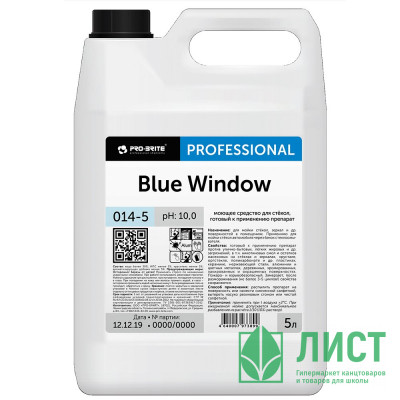 Моющее средство для стёкол и зеркал Pro-Brite Blue Window 5л арт.014-5 Моющее средство для стёкол и зеркал Pro-Brite Blue Window 5л арт.014-5