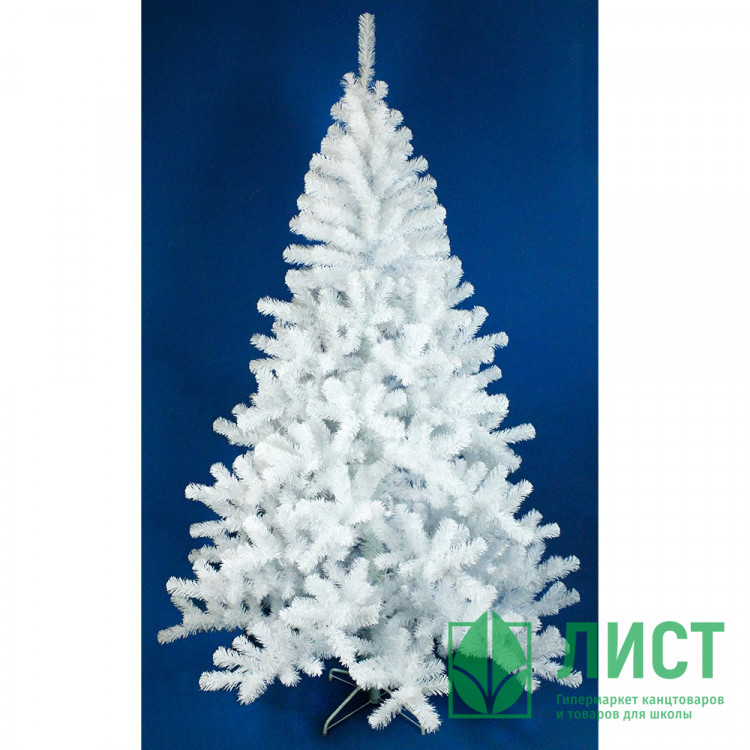 Елка 210см "Метелица" (хвоя ПВХ -белая, ветки отгибные, подставка пластик) арт. 1021