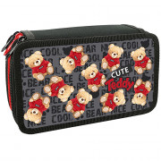Пенал 3 отделения (Оникс) ПКТ 12-20 Мишки паттерн 190х110мм полиэстер сублимация
