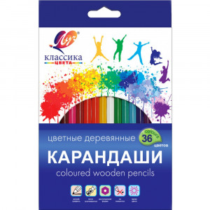 Карандаши цветные ЛУЧ Классика 36 цветов арт.31С 2032-08
