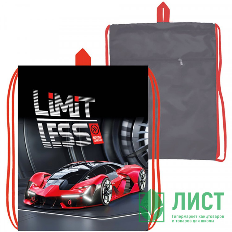 Сумка для сменной обуви 1 отделение светоотражатель (ОНИКС) МО-26-1-2р Red car 370х470 мм