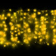 Гирлянда электрическая уличная занавес Дождь 2*1,5м 320LED цвет желтый (светлый провод) 8режимов арт.196-553