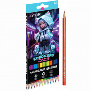 Карандаши цветные (deVENTE) Korokoro 12 цветов 2М 2,8 мм шестигранные арт.5022534
