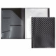 Папка с 020 вкладышами A4 "deVENTE. TOTAL BLACK" A4 (235x310x15 мм) 400 мкм, фактура "шахматная доска" тиснение фольгой, вкладыши 30 мкм, с внутренним карманом 160 мкм, черная, индивидуальная упаковка